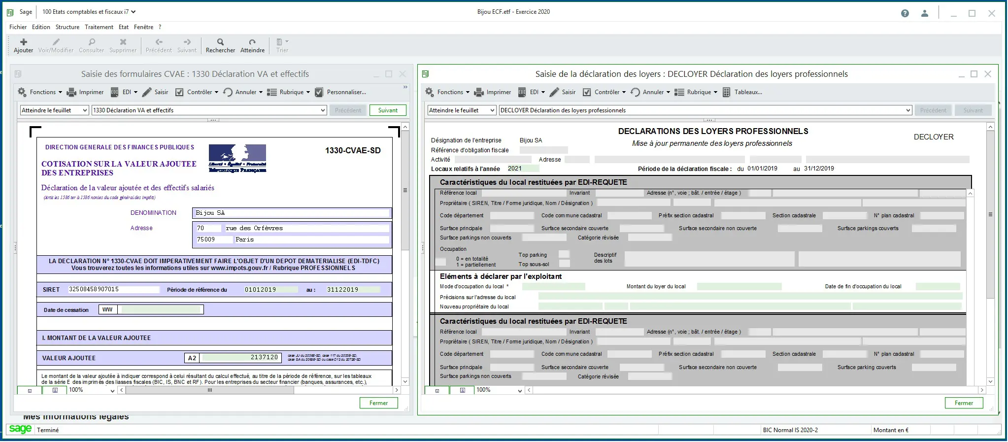 Sage 100 Etats Comptables et Fiscaux
