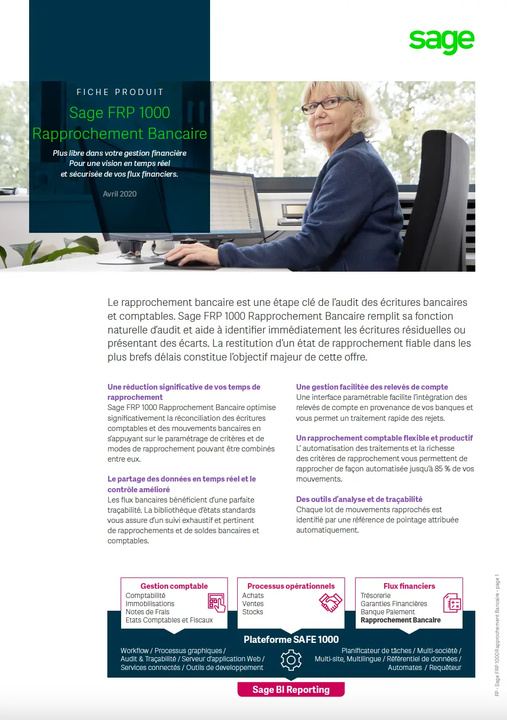 Fiche Sage FRP 1000 Rapprochement Bancaire